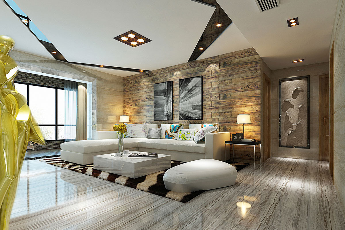 榮和山水美地127m&sup2;現(xiàn)代輕奢風格案例