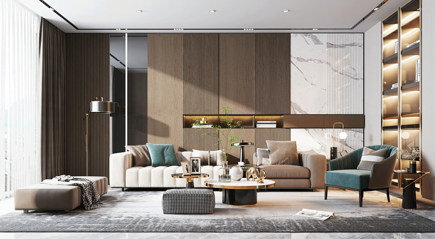 當代錦園_現(xiàn)代輕奢風(fēng)格_客廳