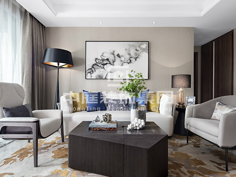 華發(fā)國賓壹號112平現(xiàn)代風格案例